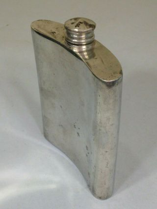 Antque English Pewter 8 Oz Brooks Brothers Whisky Hip Flask