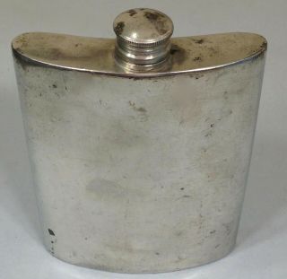 ANTQUE ENGLISH Pewter 8 oz Brooks Brothers WHISKY Hip FLASK 2