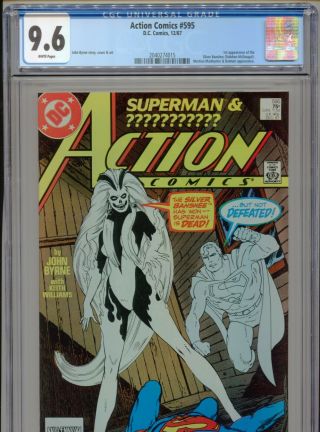 1987 Dc Action Comics 595 Superman 1st Appearance Silver Banshee Cgc 9.  6 White