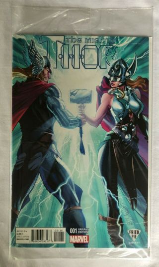 The Mighty Thor 1 (2015) Campbell Fried Pie Variant Nm,  Polybagged Jane Foster