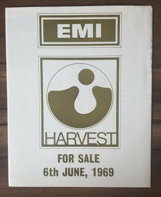 Emi Harvest 6th June 1969 - Flyer - Feat Deep Purple
