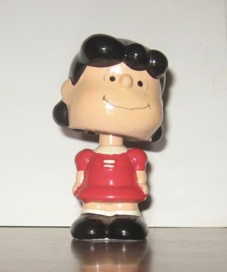 Vintage Peanuts Lucy 3.  75 " Bobble Head Figurine 1950 - 60 