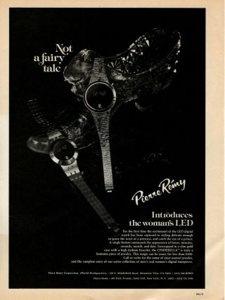 1975 Pierre Remy Led Watch Cinderella Mountain View California York Print Ad