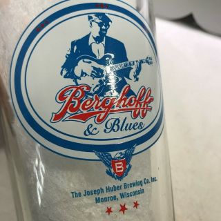 Berghoff Blues Joseph Huber Brewing Co Glass Monroe Wisc Bar Ware Beer Libbey