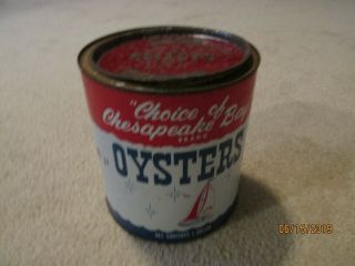 Vintage Choice Of The Chesapeake Bay 1 Gallon Oyster Tin Ferguson Seafood