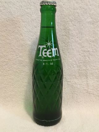 Rare Full 8oz Teem Quilted Acl Soda Bottle Pepsi - Cola Company