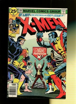 X - Men 100 Vg/fn 5.  0 1 Book Old Vs X - Men Chris Claremont & Dave Cockrum