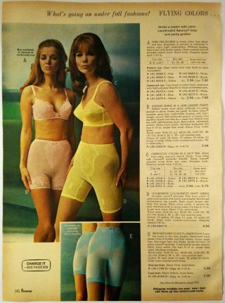 1969 Vintage PAPER PRINT AD underfashions bra slip pettipants lingerie underwear 2