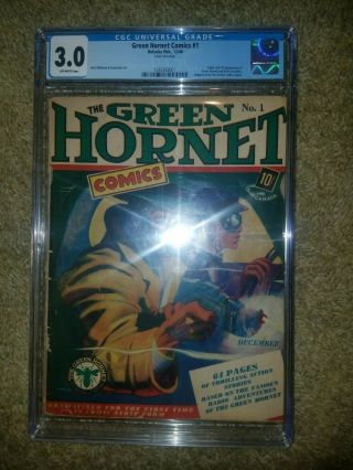 Green Hornet Comics 1 Cgc 3.  0 Holyoke 1940 1st Appearance Of The Green Hornet