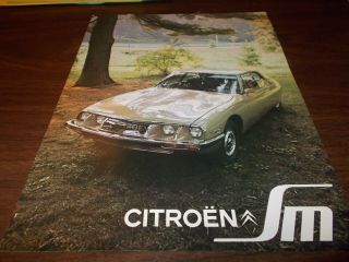 1972 Citroen Sm Color Sales Brochure