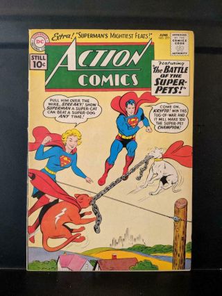 Action Comics 277 Vg/f Supergirl,  Krypto,  And Streaky Cover.