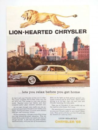 1959 Chrysler Yorker 4 Door Hardtop Vintage Print Ad Automobile