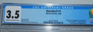 Daredevil 1 Marvel Comic Book 1st appearance CGC 3.  5 1964 2