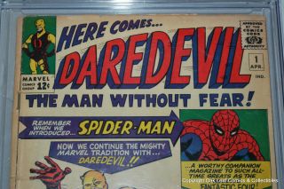 Daredevil 1 Marvel Comic Book 1st appearance CGC 3.  5 1964 3