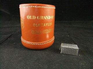 National Distillers Old Gran - Dad Taylor Crow Bourbon Whiskey Leather Dice Cup