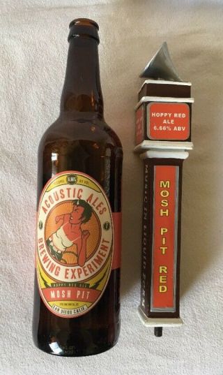 Acoustic Ales Brewing Co Mosh Pit Red Ale Tap Handle Beer 6.  66 Abv San Diego Ca