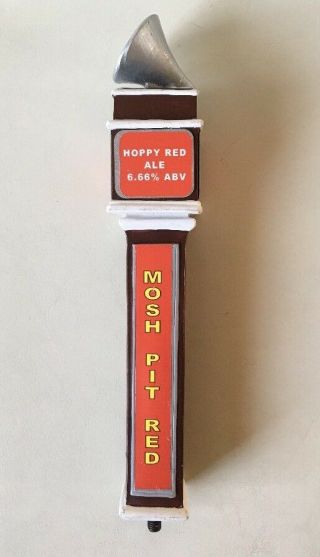 Acoustic Ales Brewing Co MOSH PIT RED Ale Tap Handle Beer 6.  66 ABV San Diego CA 8