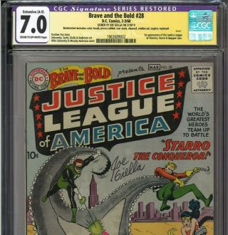 Brave And The Bold 28 Cgc 7.  0 (not Cbcs/pgx) Signature Series