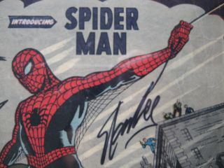 Fantasy 15 CGC 1.  8 SS Signed Stan Lee Origin & 1st Spider - Man 5