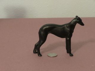 Metal Figurine Of Greyhound Dog Ironwork / Pewter