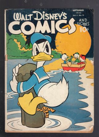 Walt Disney Comics And Stories 36 Early Barks Plus Kelly 1943