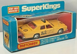 Matchbox K - 79 Kings Plymouth Grand Fury Taxi - See Our Other Listings