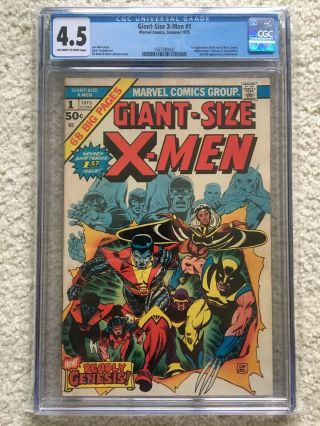 Giant - Size X - Men 1 Cgc 4.  5 - 1st X - Men Team 2nd Full Wolverine Hot