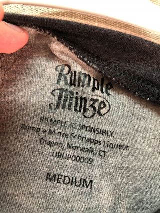 Rumple Minze Vintage 3/4 Long Sleeve Shirt Light And Dark Gray Size M 3