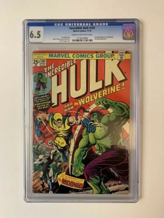 Incredible Hulk 181 Cgc 6.  5 Never Pressed 1st Appearance Wolverine Marvel X - Men