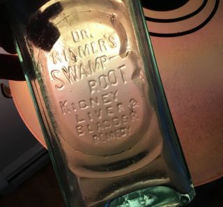 Antique Dr Kilmer Swamp Root Blob Top Medicine Bottle Binghamton NY Advertising 2