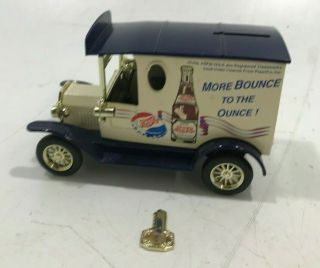 Pepsi Cola " More Bounce To The Ounce " Golden Wheel Diecast Bank