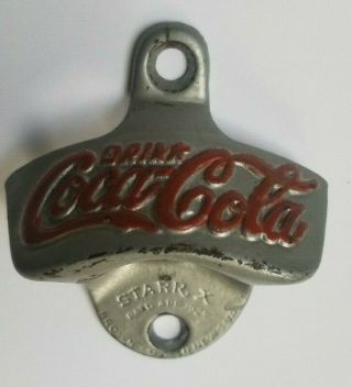Coca Cola Vintage Bottle Opener Starr X 3 Pat.  Apr 1925 Brown Mfc.  Co N News Va