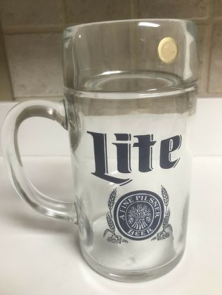 Miller Light Glass Beer Mug