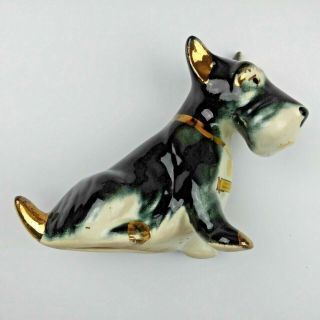 Vintage Schnauzer Dog Terrier Figurine Channel View Barbeau Michigan Souvenir