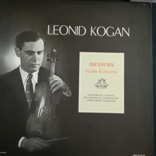 Leonid Kogan / Bruck Brahms Violin Concerto Lp Angel 35412 Nm Uk Red Dowel
