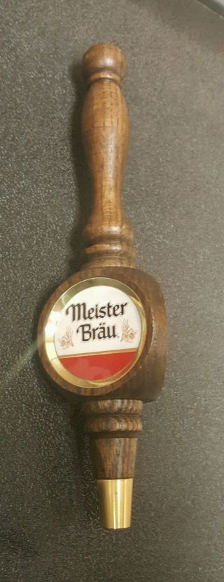 Rare Vintage Meister Brau Wooden Tap Handle / Old Stock