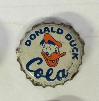 Bottle Cap Crown Donald Duck Cola Soda Can Acl Flat Top Cone Tin Walt Disney Pop