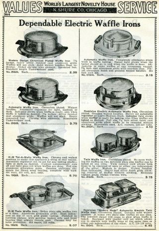 1940 Print Ad Of Dominion,  Km Tel - A - Matic Electric Waffle Irons