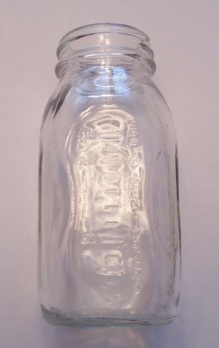 Vintage Curity Sure Grip Clear Glass 4 oz.  Baby Bottle Duraglas Made in the USA 3