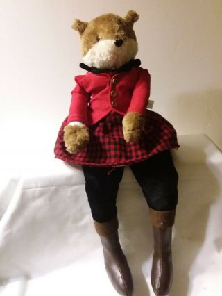 English Girl Fox Sitting Waiting For The Hunt To Begin 20 " By Regency Int.  Rare