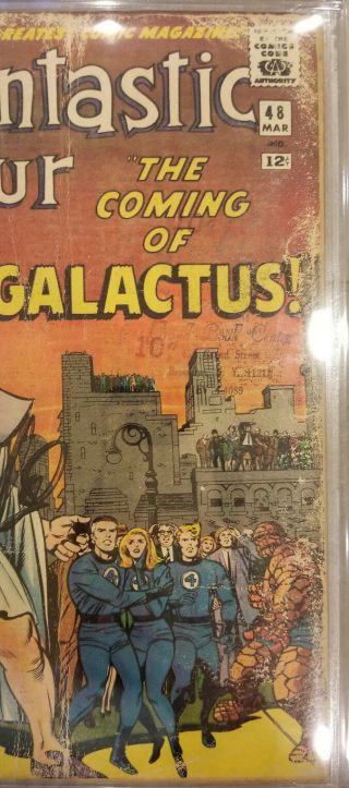 FANTASTIC FOUR 48 CGC 1.  0 1966 SIGNED STAN LEE 1ST SILVER SURFER & GALACTUS 7