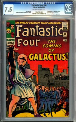 Fantastic Four 48 Cgc 7.  5 O/w T W - 1st Silver Surfer,  Galactus