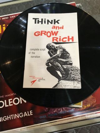 Think and Grow Rich LP NM SMI - 1313 1960 Napoleon Hill / Earl Nightingale Rare 4