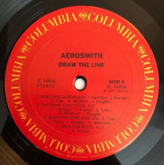 Aerosmith - Draw The Line - 1977 US 1st Press (NM -) In Shrink w/ Hype Sticker 5
