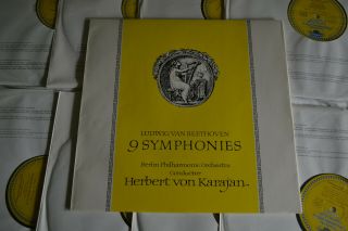 Herbert Von Karajan Beethoven 9 Symphonien 8 LP Box Set 1962 SKL - 101/8 5