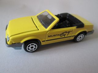 Majorette Ford Mustang Gt Convertible Car 227 Thailand Yellow 1:59