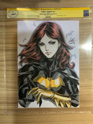 Batgirl Unmasked Art Sketch & Signed Stanley Artgerm Lau Cgc