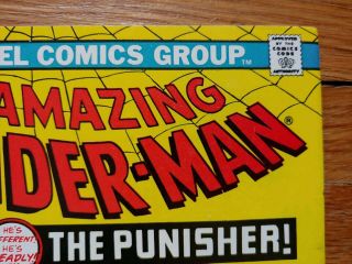 Spiderman 129 1974 Bright Colors.  book.  1st Punisher.  Marvel Key 3
