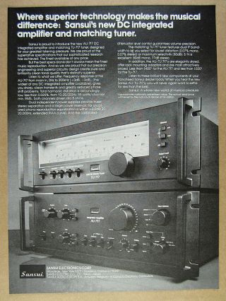 1978 Sansui Au - 717 Amplifier Tu - 717 Stereo Tuner Vintage Print Ad