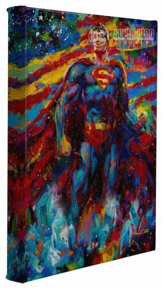 Superman Last Son Of Krypton 11 X 14 Gallery Wrapped Canvas By Artist Blend Cota